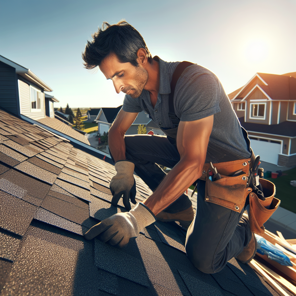 Roofing crew at work